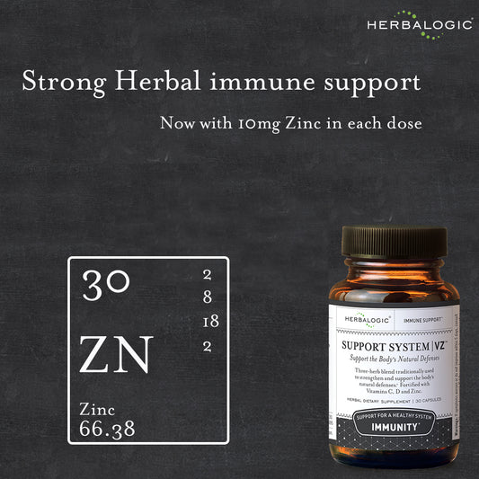 Zinc is included in Support System VZ to boost the immune system