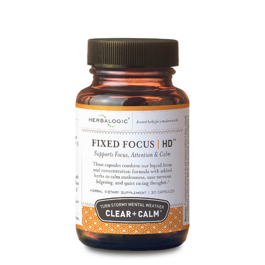 Herbalogic  Fixed Focus HD 30 Capsule bottle Support for Mental Concentration, Focus, and Calm