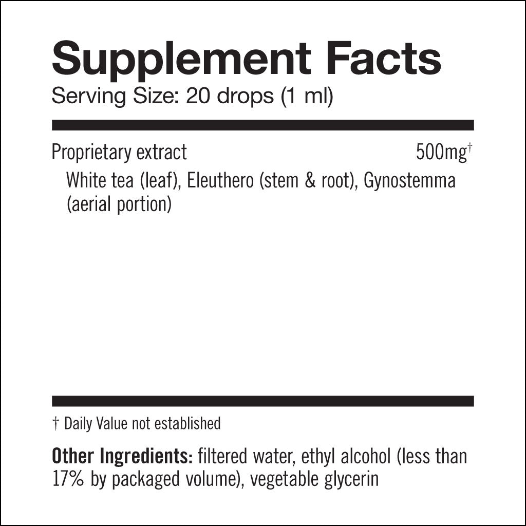 Herbalogic Fixed Focus Herb Drops Supplement Facts Panel for Attention and Concentration
