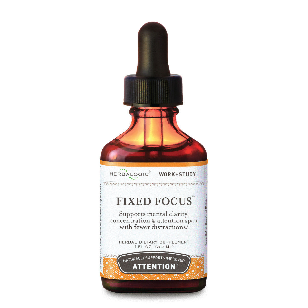 Herbalogic Fixed Focus Herb Drops 1 oz bottle for Attention and Concentration