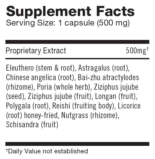 Herbalogic Quiet Mind Herb Capsules Supplement Facts Panel to relieve anxious worry and excitability